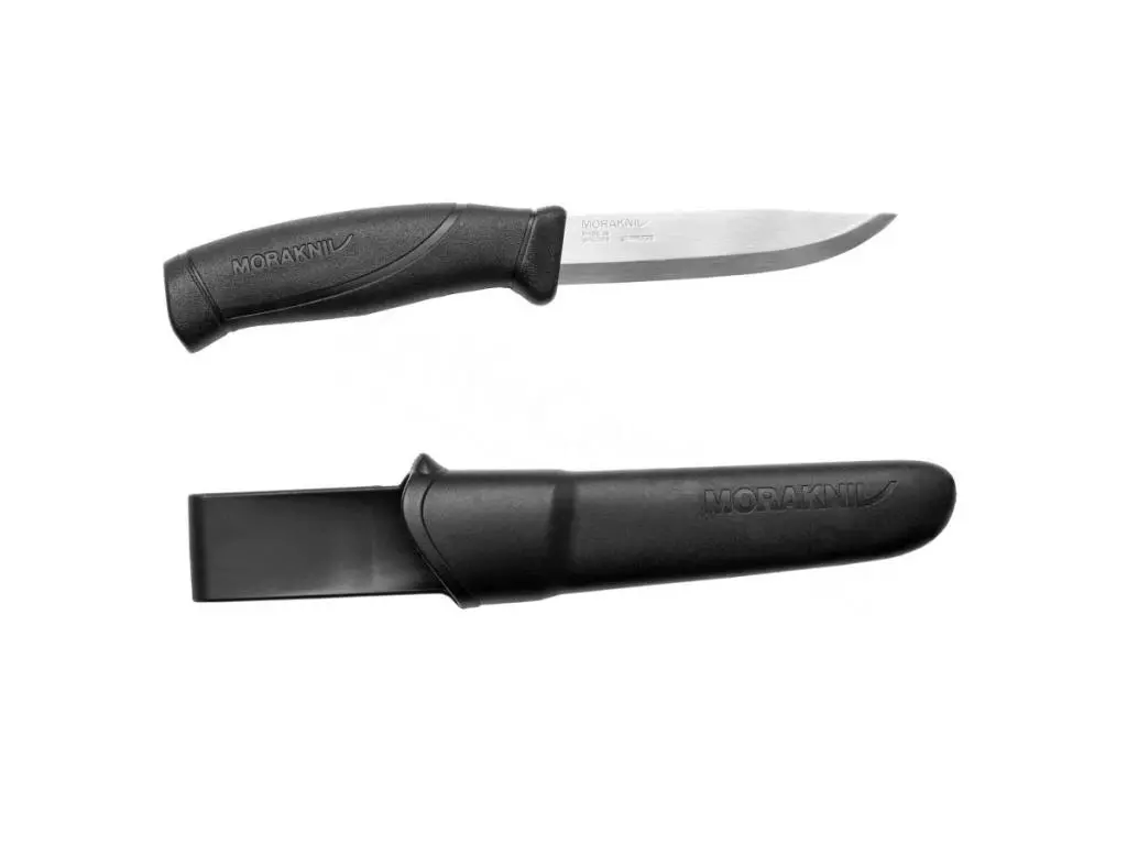 Нож Morakniv Companion, универсальный/туристический, нержавеющая сталь, 104мм, чёрный