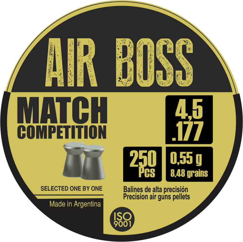 Пули Apolo Air Boss Match 4,5мм, 0,55г (250 шт)