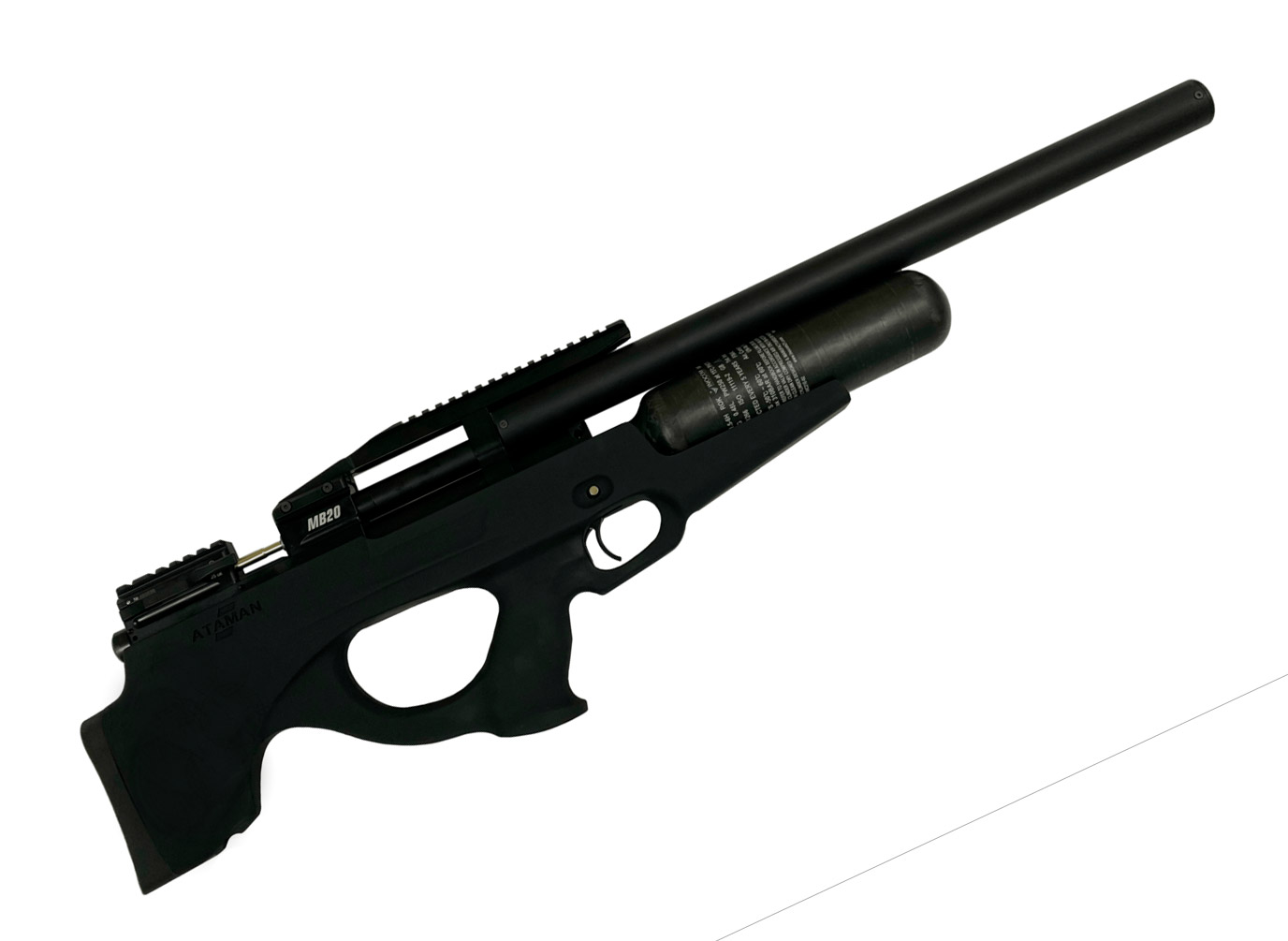 Пневматическая винтовка PCP Ataman MB20 Soft-Touch Black, кал. 6,35 мм. 3J (MB20-B26)