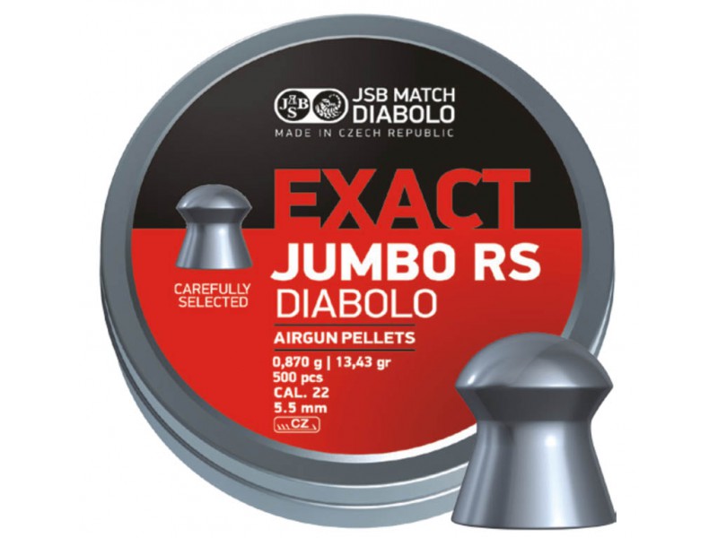 Пули JSB Exact Jumbo RS Diabolo 5,52мм 0,87г (500 шт)