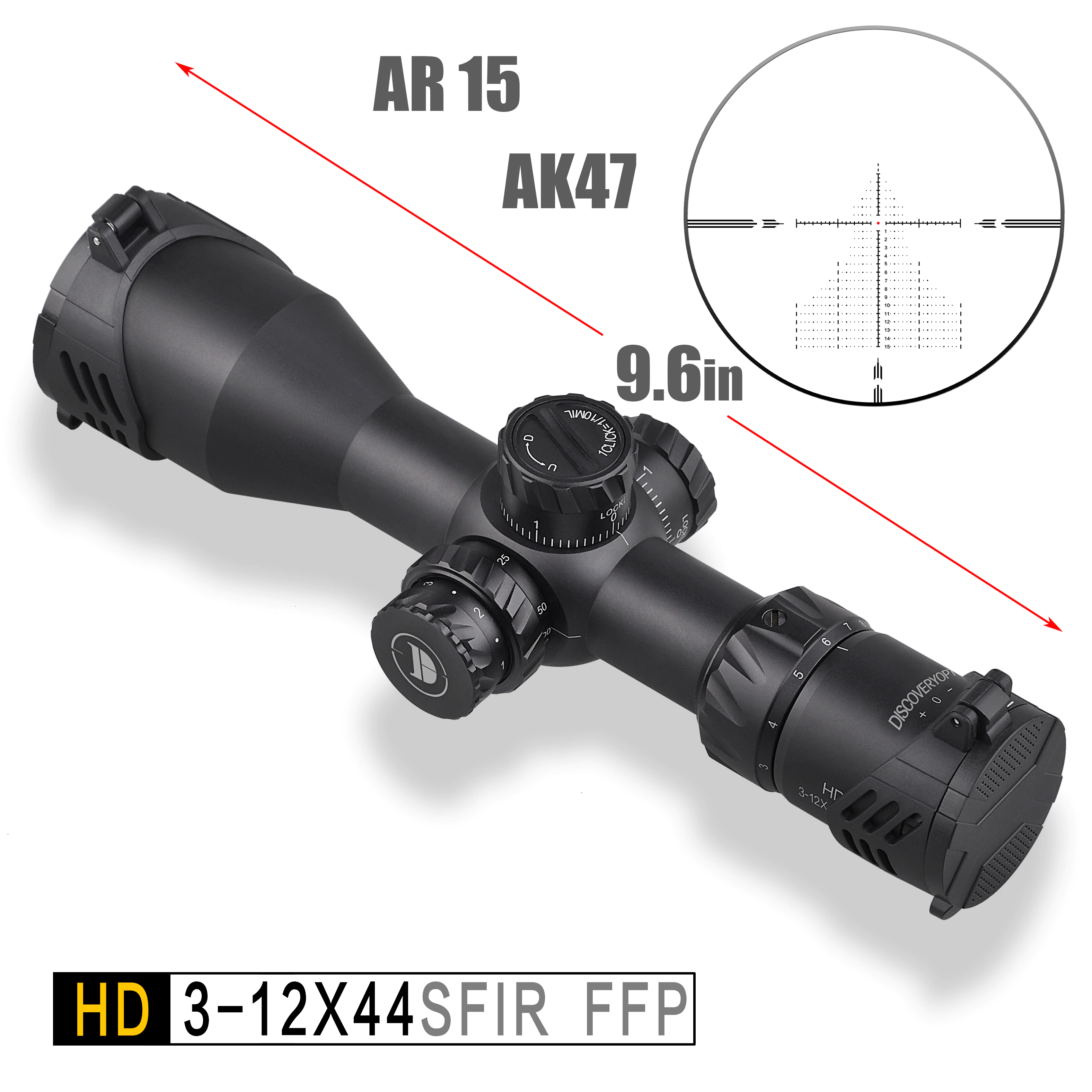 Оптический прицел DISCOVERY HD 3-12x44 FFP SFIR Compact HDFFP3-12X44SFIR  купить! Цена 16 500 ₽