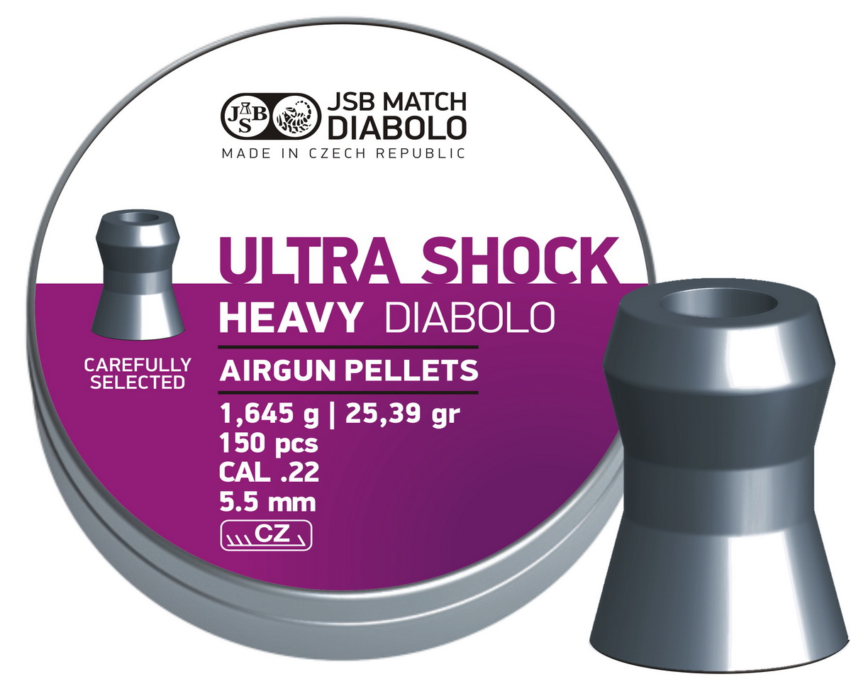 Пули JSB Ultra Shock Heavy Diabolo 5,52мм 1,645г (150 шт)