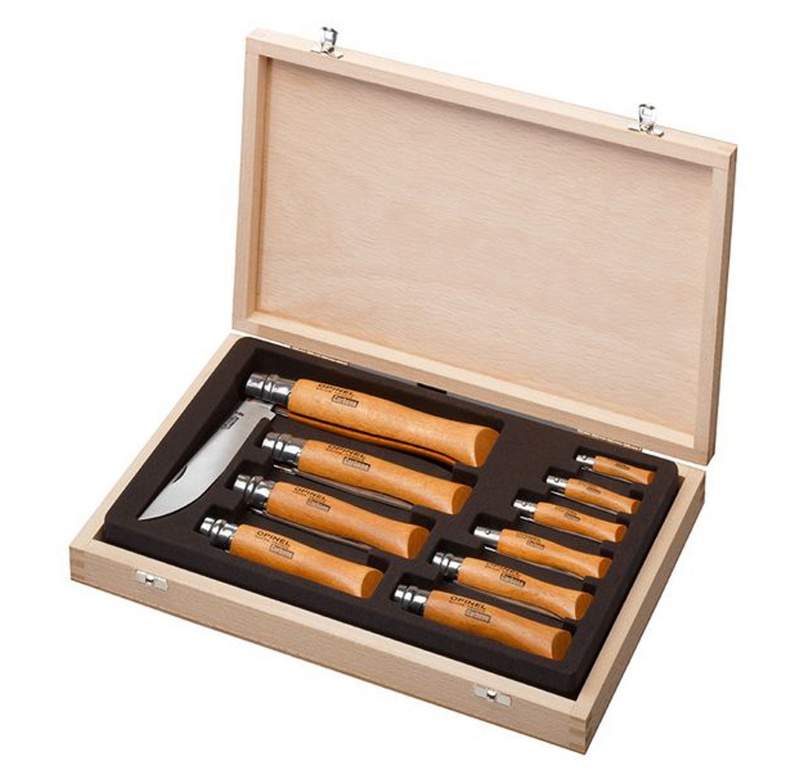 Набор ножей Нож Opinel VRN (10 шт) в деревянной коробке (183102)