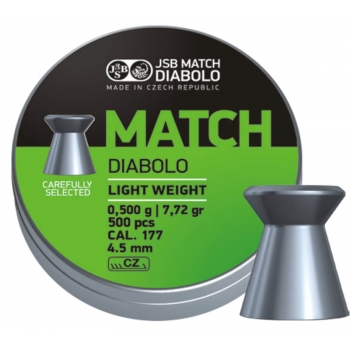 Пули JSB Green Match Diabolo Light Weight 4,5мм 0,475г (500 шт)