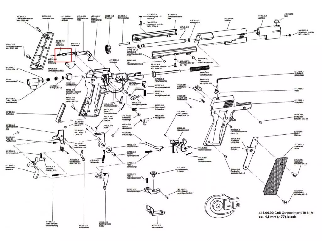 Схема colt 1911