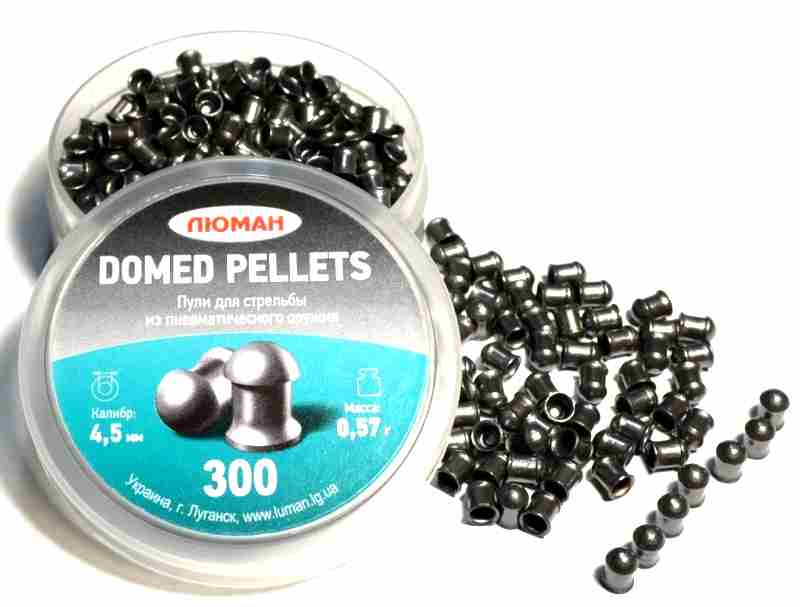 Пули ЛЮМАН Domed pellets 4,5мм 0,57г (300 шт)