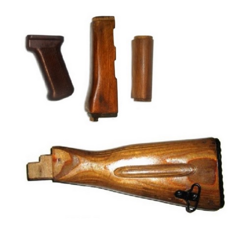 Тюнинг комплект АК74 (деревянные цевье и накладка,бакелитовая рукоять, приклад)