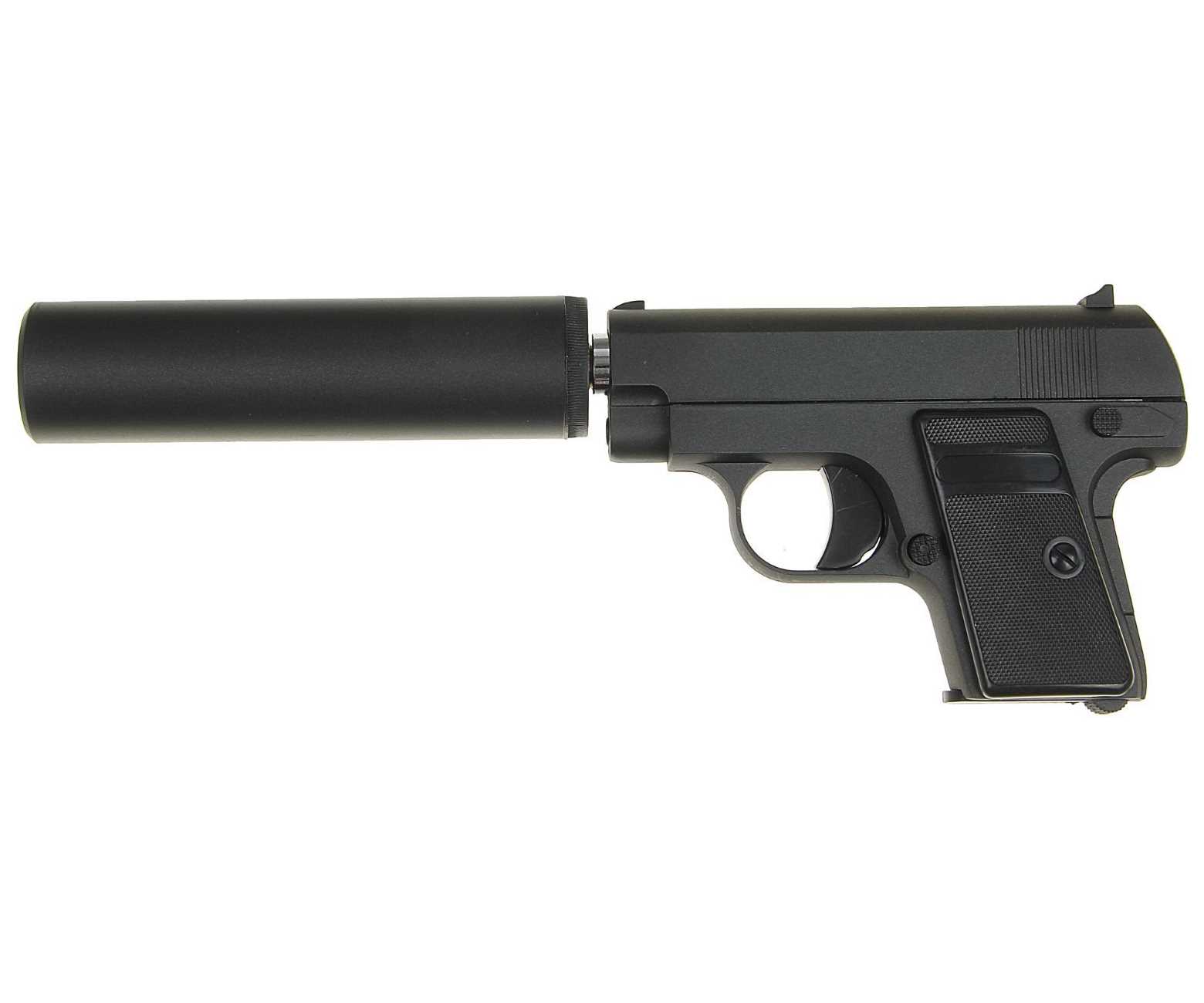 Спринговый пистолет GALAXY G.9A Colt 25 (с глушителем) 6,0мм 3J