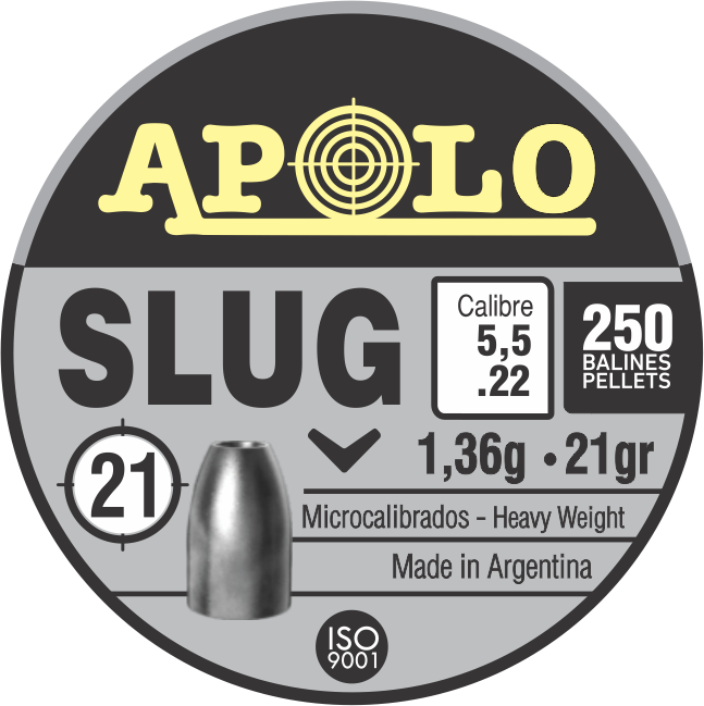 Пули Apolo Slug 5,5мм, 1,36г (250 шт)