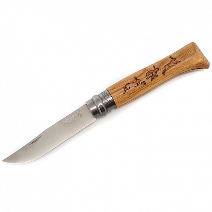 Нож Opinel серии Tradition Animalia №08, клинок 8,5см, заяц