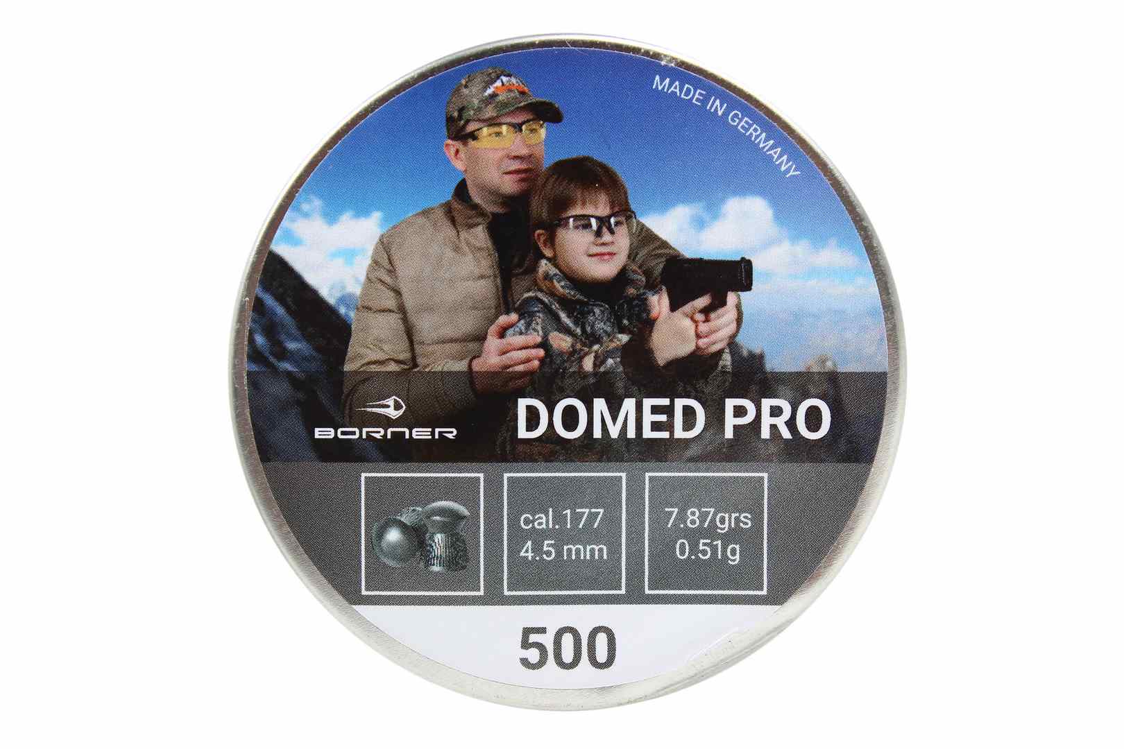 Пули BORNER Domed Pro 4,5мм 0,51г (500 шт)