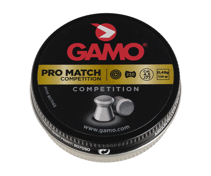Пули GAMO Pro Match 4,5мм 0,49г (250 шт)