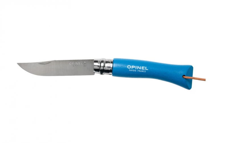 Нож Opinel серии Tradition Trekking №07, клинок 8см, сине-зелёный