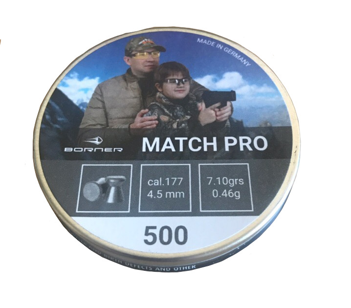Пули BORNER Match Pro 4,5мм 0,46г (500 шт)