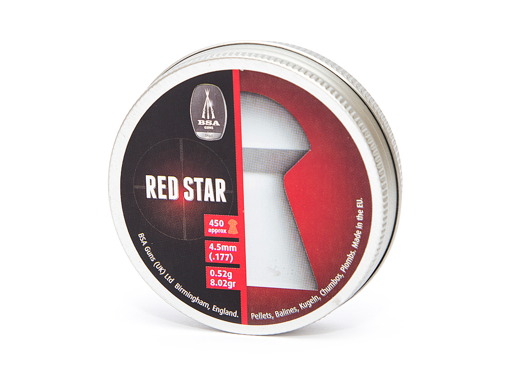 Пули BSA Red Star 4,5мм 0,52г (450 шт)