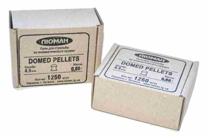 Пули ЛЮМАН Domed pellets 4,5мм 0,68г (1250 шт)